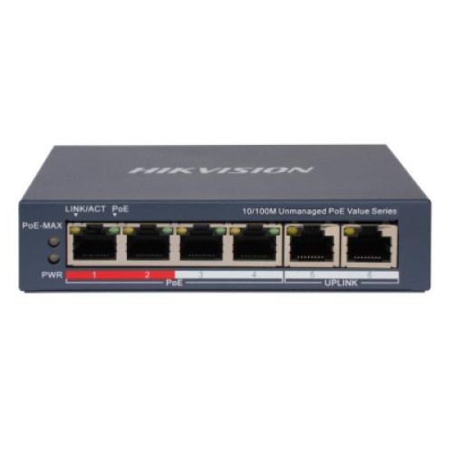 Коммутатор Hikvision DS-3E0106P-E/M(B)