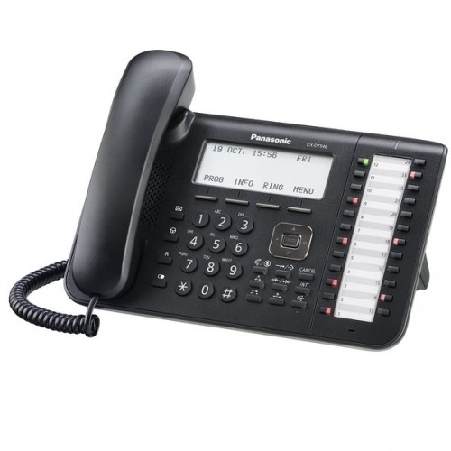 KX-DT546RU-B Цифровой системный телефон, большой ЖК-дисплей (6 строк) с подсветкой и с поддержкой 