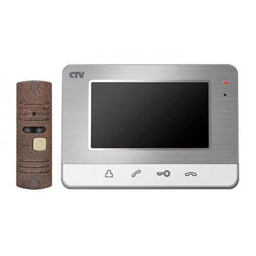 Комплект видеодомофона CTV-DP401, серебро
