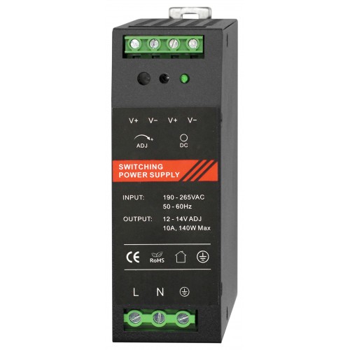 ST-PS110DDX-BK Б.п. 12 VDC/ 10 A, крепление на DIN-рейку, черный