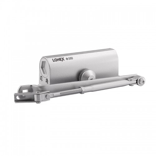 Доводчик дверной LONEX 330 (от 50 до 120 кг) (серебро) морозостойкий