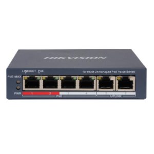 Коммутатор Hikvision DS-3E0106P-E/M(B)