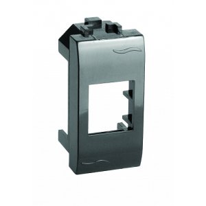 77607N Адаптер для информационных разъемов Keystone, черный, 1мод.