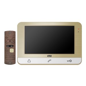 Комплект видеодомофона СTV-DP1703, шампань