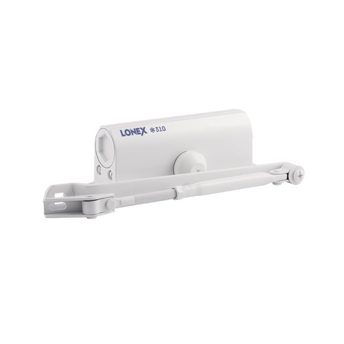 Доводчик дверной LONEX 310 (от 15 до 60 кг) (белый) морозостойкий